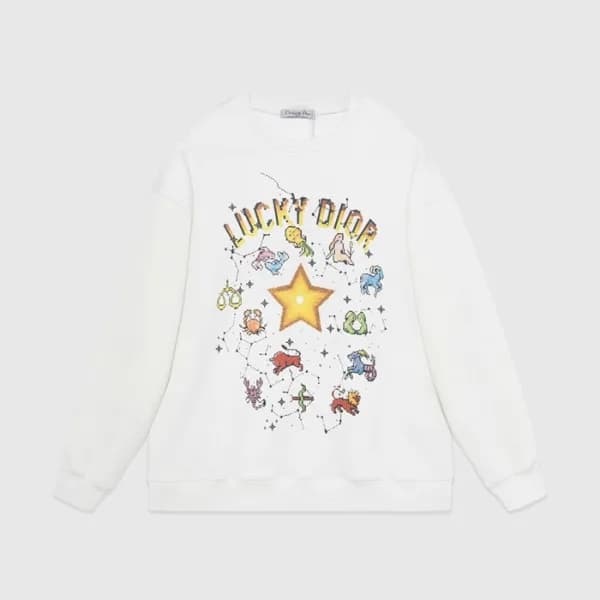 디올 남성 클래식 화이트 긴팔티 - Dior Mens White Tshirts - di57… - 1