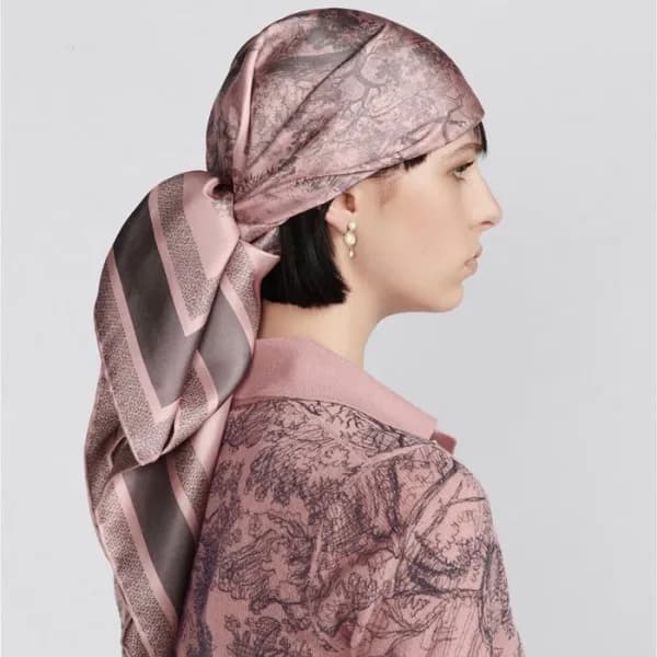 디올 여성 핑크 스카프 - Dior Womens Pink Scarf - di844x - 1