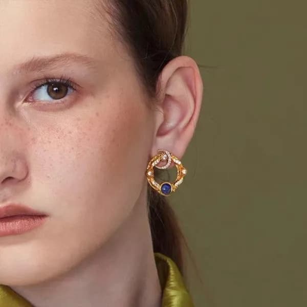 보테가베네타 여성 옐로우 골드 이어링 - Bottega veneta Womens Yello… - 1