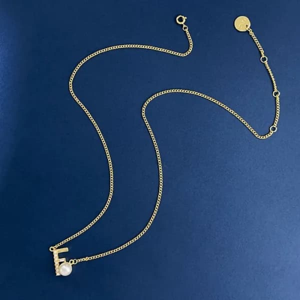 펜디 여성 옐로우 골드 목걸이 - Fendi Womens Yellow-gold Neckla… - 1