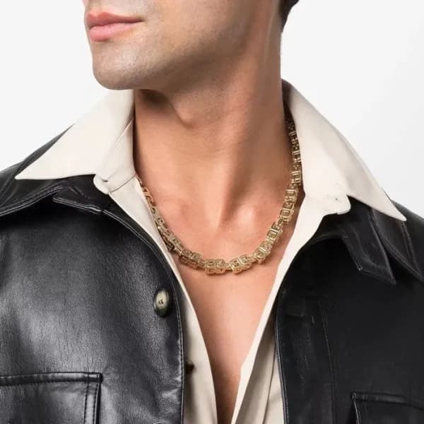 지방시 남성 옐로우 골드 목걸이 - Givenchy Mens Yellow Gold Neck… - 1