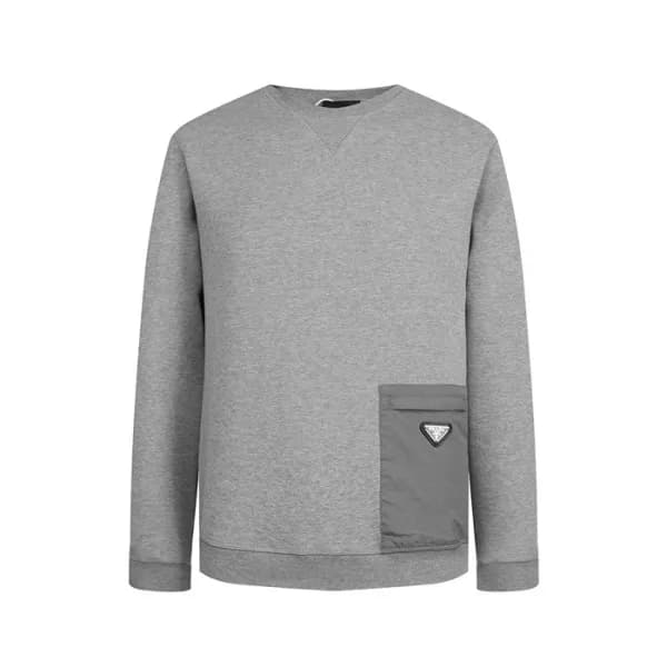 프라다 남성 크루넥 그레이 맨투맨 - Prada Mens Gray Tshirts - pr8… - 1