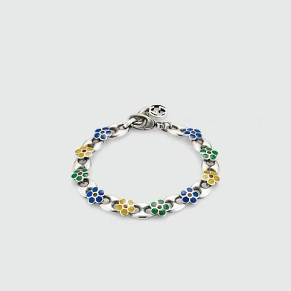 구찌 남/녀 화이트 골드 팔찌 - Gucci Unisex White Gold Bangle …