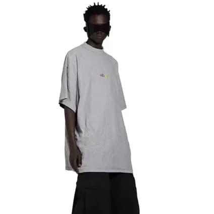 발렌시아가 남성 그레이 반팔티 - Balenciaga Mens Gray Tshirts - … - 1