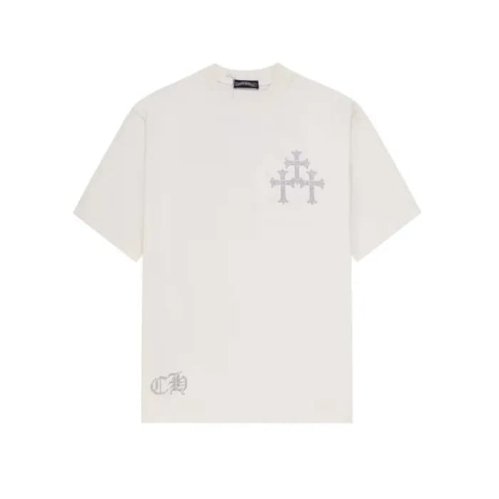 크롬하츠 남성 화이트 반팔티 - Chrom Hearts Mens White Tshirts … - 1