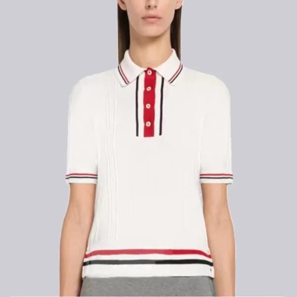 톰브라운 여성 폴로 반팔티 - Thom Browne Womens Tshirts - thc1… - 1