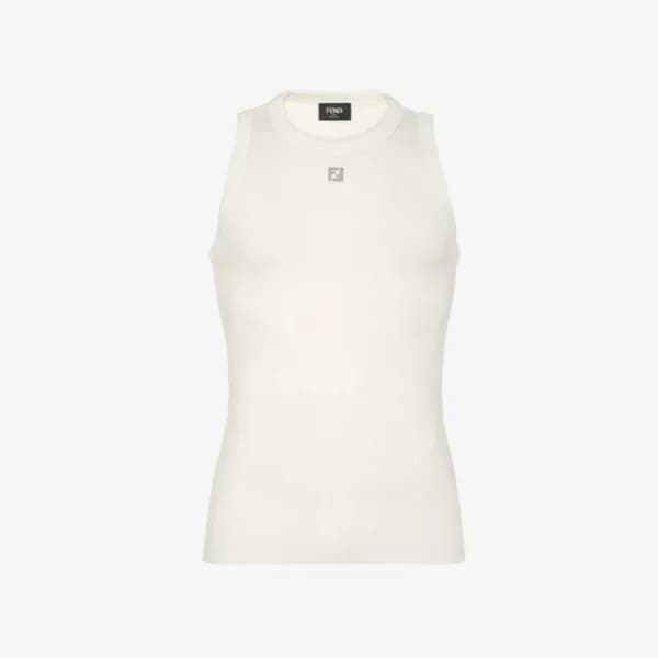 펜디 남성 화이트 나시 - Fendi Mens White Sleeveless Tshirt …