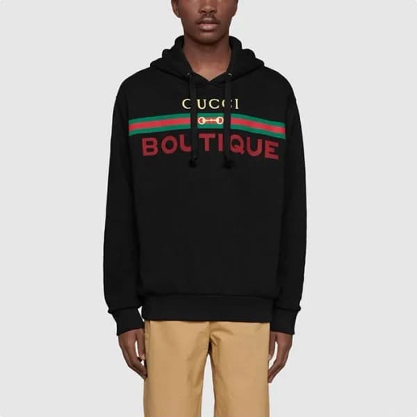 구찌 남/녀 블랙 후드티 - Gucci Unisex Black Hoodie - guc236… - 1