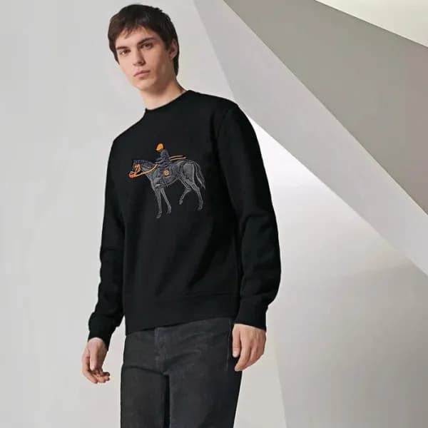 에르메스 남성 라운드 맨투맨 - Hermes Mens Round Tshirt - hec26… - 1