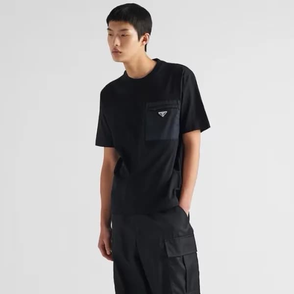 프라다 남성 라운드 반팔티 - Prada Mens Round Tshirt - prc5490… - 1
