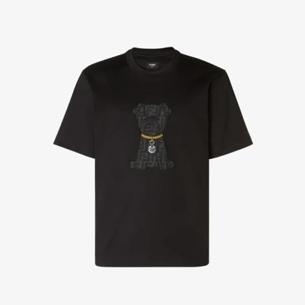 펜디 남성 라운드 반팔 티셔츠 - Fendi Mens Round Tshirt - fec12… - 1