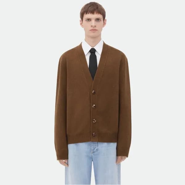 보테가 베네타 남성 브이넥 가디건 - Bottega veneta Mens V-neck Ca… - 1