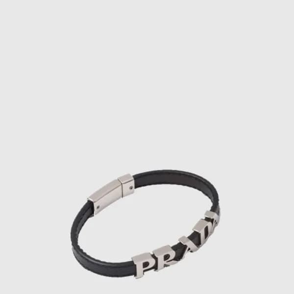 프라다 남/녀 사피아노 가죽 팔찌 - Prada Unisex Saffiano Leather… - 1