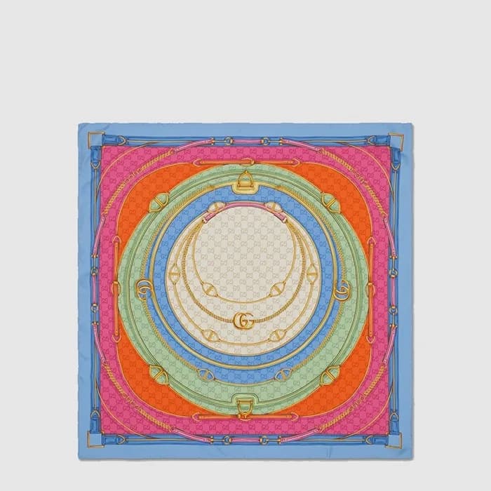 구찌 여성 GG 벨트 프린트 스카프 - Gucci Womens GG Belt Print Scarf - acc8976x - 1
