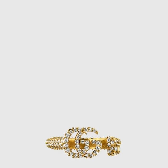 구찌 여성 크리스탈 더블 G 키링 - Gucci Womens Crystal Double G Key Ring - acc10694x - 1