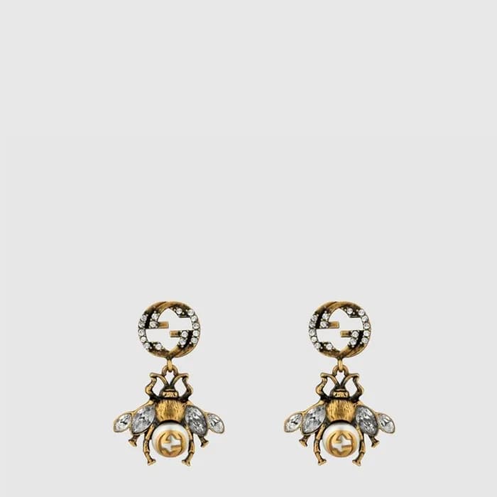 구찌 여성 인터로킹 G 비 이어링 - Gucci Womens Interlocking G Bee Earring - acc10952x - 1