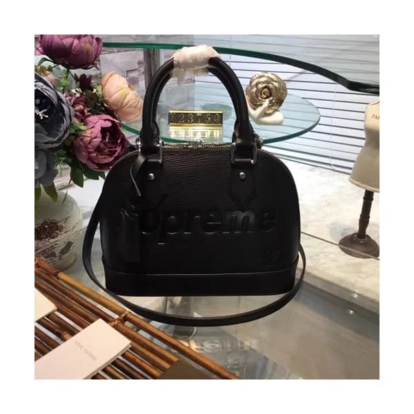 Louis Vuitton&Supreme Alma Tote Shoulder Bag,25cm … - 1