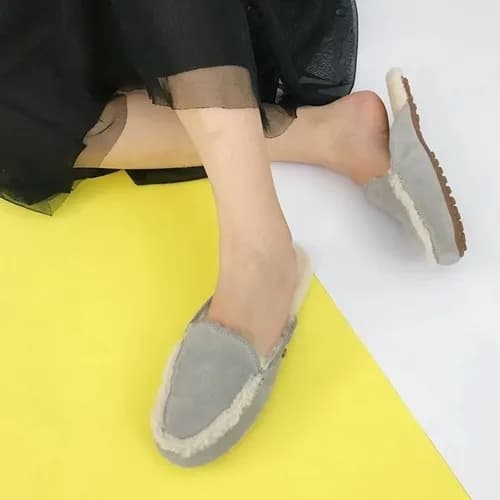 UGG 2018 LADIES LEATHER SLIPPER - UGG 여성 레더 어그 털슬리… - 1