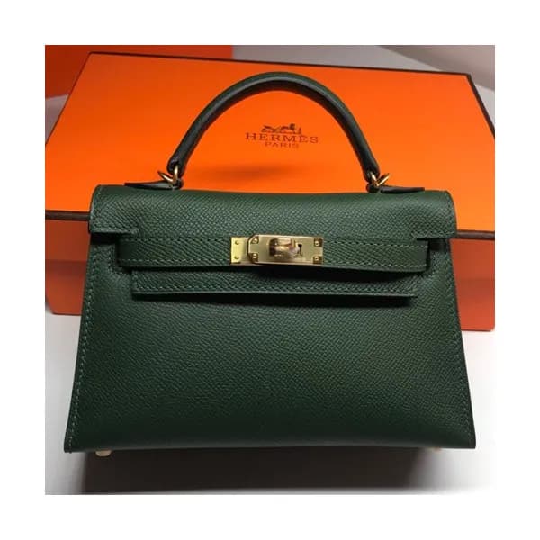Hermes Mini Kelly 2 Epsom Leather Tote Shoulder Ba… - 1