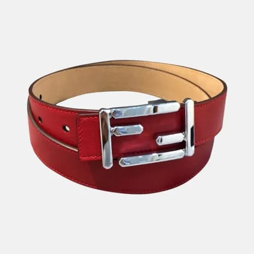 Fendi 2019 Ladies Baguette Double "F" Buckle Leath… - 1