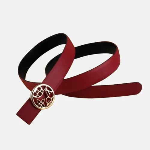 Louis vuitton 2019 Ladies Steel Buckle Leather Bel… - 1