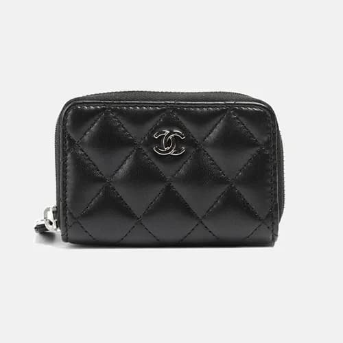 Chanel 2019 Womens CC Logo Lambskin Card Holder - … - 1