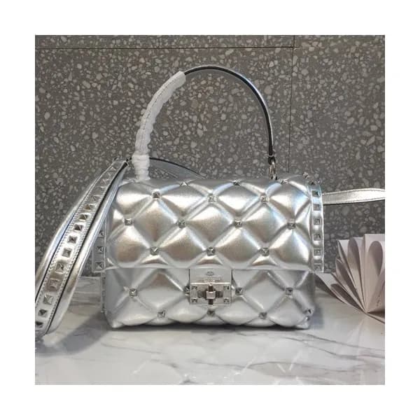 Valentino 2019 Leather Ruckstud Tote Shoudler Bag,… - 1