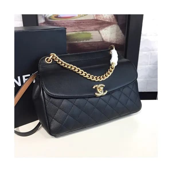 Chanel 2019 Women Leather Tote Shoulder Bag ,24CM … - 1