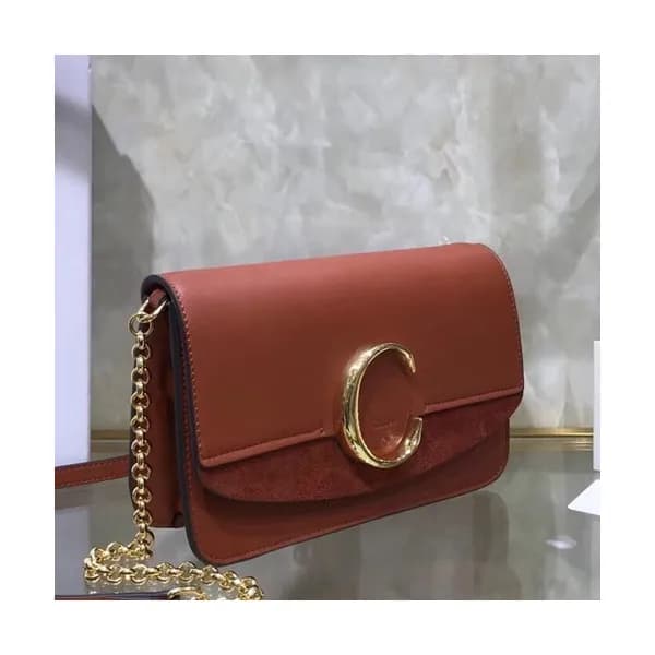 [파격세일! 놓치면 안돼]Chole 2019 C Leather Shoulder Bag, 2… - 1