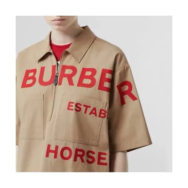 Burberry 2019 Mm/Wm Logo Cotton Zip-up Short Sleev… - 1