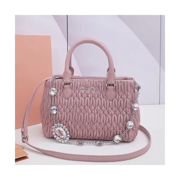 MiuMiu 2019 Matelasse Crystal Tote Shoulder Bag,24… - 1