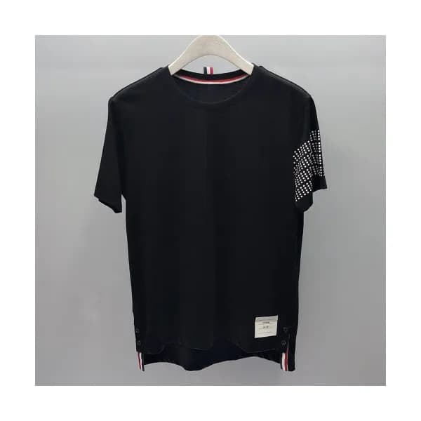 Thom Browne 2019 Mens Logo Cotton Short Sleeved Ts… - 1