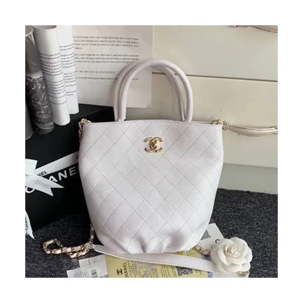 Chanel 2019 Leather Bucket Tote Shoulder Bag ,26CM… - 1