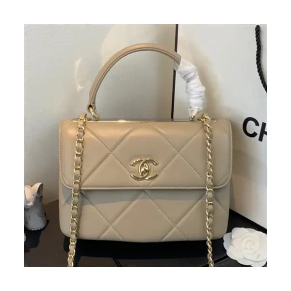 Chanel 2019 Leather Chain Tote Shoulder Bag ,25CM … - 1