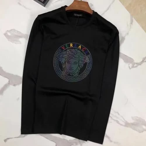 Versace 2019 Mens Cotton T-shirt - 베르사체 남성 코튼 긴팔티셔… - 1