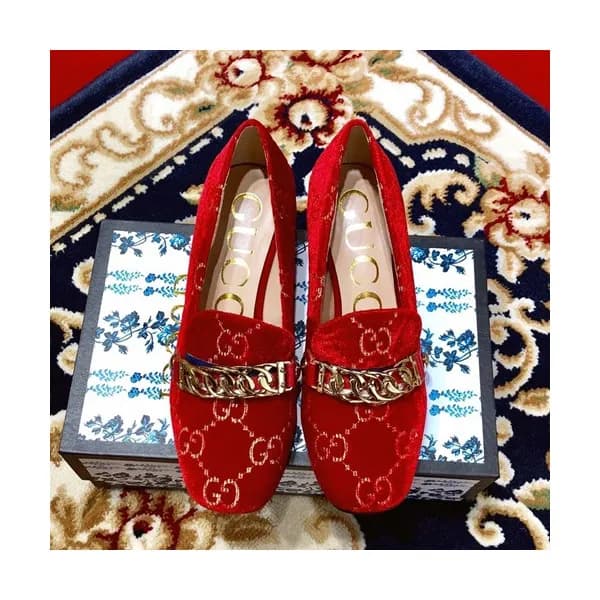 Gucci 2019 Ladies Middle-heel Leather Loafer - 구찌 … - 1