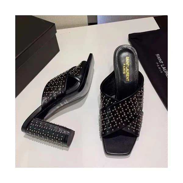 Saint Laurent 2019 Ladies High Heel Slipper - 입생로랑… - 1