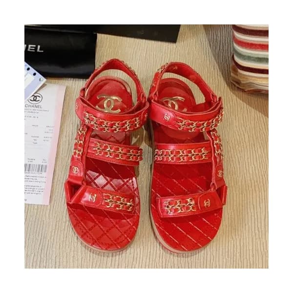 Chanel 2019 Ladies Leather Sandal - 샤넬 2019 여성용 레더… - 1