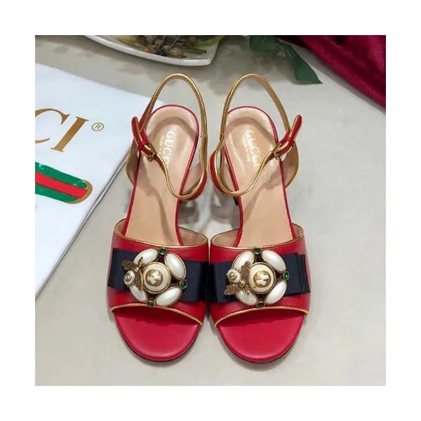 Gucci 2019 Ladies Leather High Heel Sandal - 구찌 20… - 1