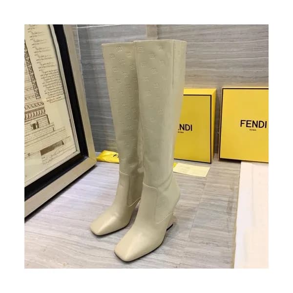 Fendi 2019 Ladies Leather High Heel Boots - 펜디 201… - 1