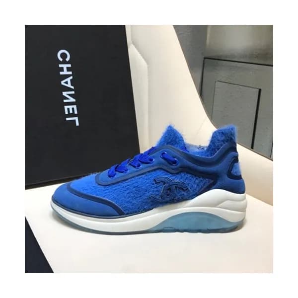 Chanel 2019 Ladies Suede & Knit Sneakers - 샤넬 2019… - 1