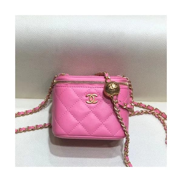 Chanel 2020 Leather Chain Shoulder Cross Bag,11CM … - 1
