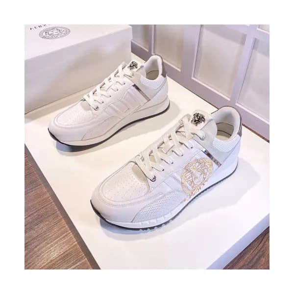 Versace 2020 Mens Leather Sneakers - 베르사체 2020 남성용… - 1
