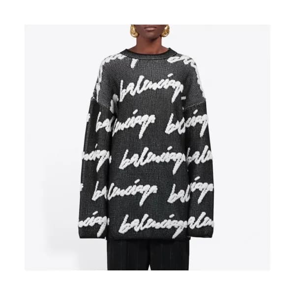 [발렌시아가]Balenciaga 2020 Womens Logo Crew-neck Swea… - 1