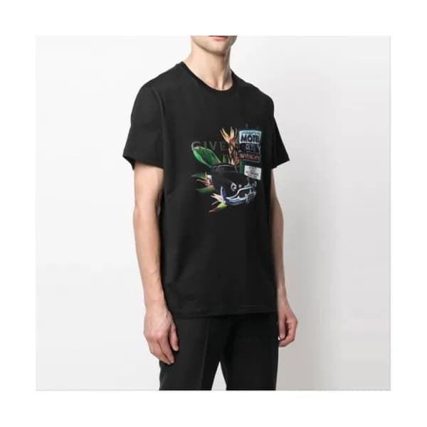 Givenchy Mens Logo Short Sleeved Tshirts Black - … - 1