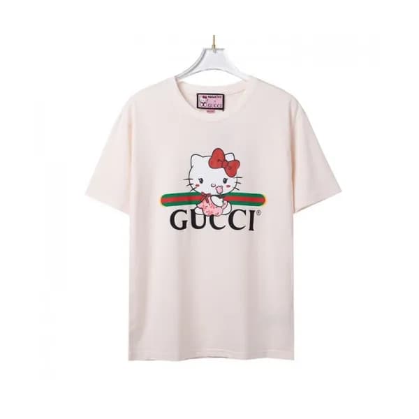 Gucci Mm/Wm Logo Short Sleeved Tshirts Ivory - 구찌… - 1