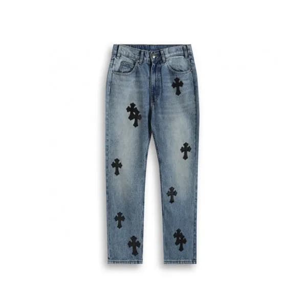 Chrom Hearts Mm/Wm Casual Denim Jeans Blue - 크롬하츠… - 1