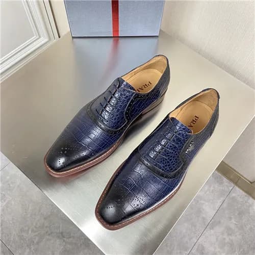 Prada 2021 Men's Leather Oxford Shoes,PRAS0816… - 1