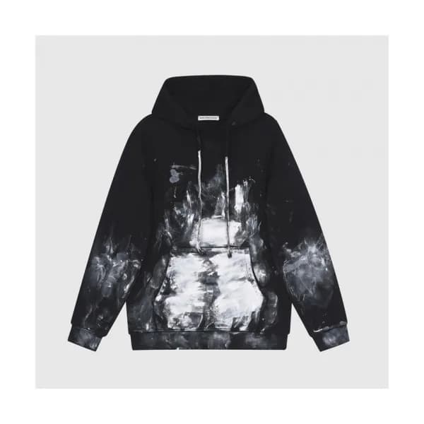 Balenciaga Mm/Wm Logo Cotton Hoodie Black - 발렌시아가… - 1