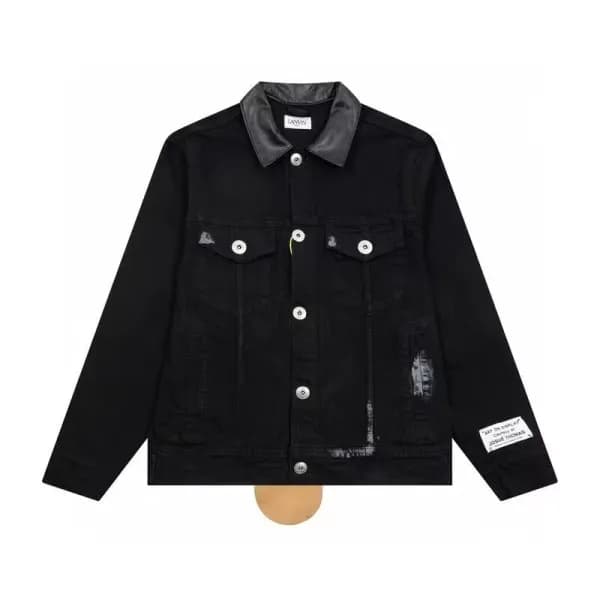 LANVIN Mens Casual Jackets Black - 랑방 2022 남성 로고 캐… - 1